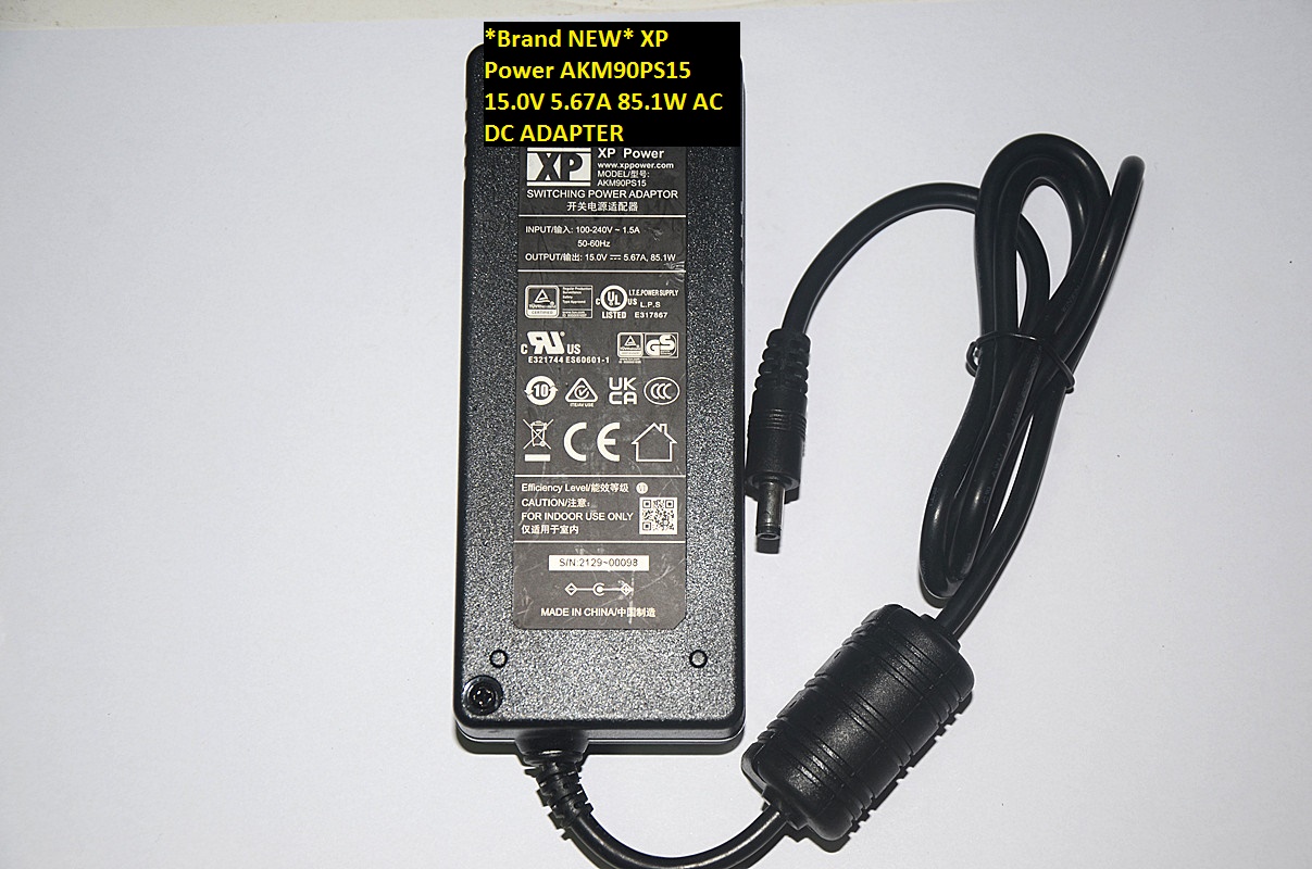 *Brand NEW* 85.1W XP Power AKM90PS15 15.0V 5.67A AC DC ADAPTER